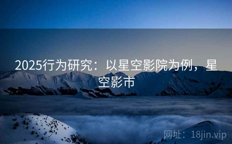2025行为研究：以星空影院为例，星空影市