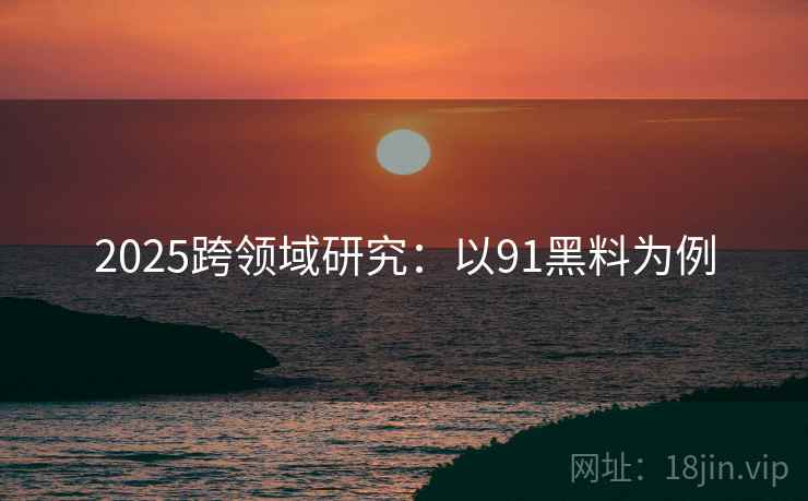 2025跨领域研究：以91黑料为例